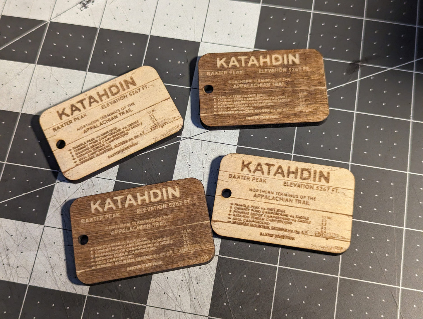 Katahdin Summit Sign Keychains