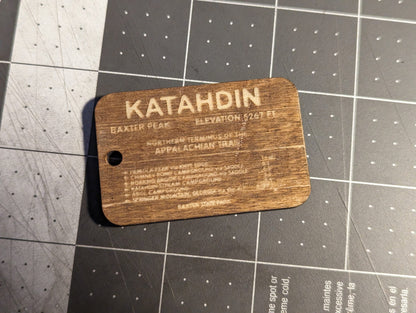 Katahdin Summit Sign Keychains