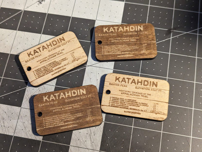 Katahdin Summit Sign Keychains