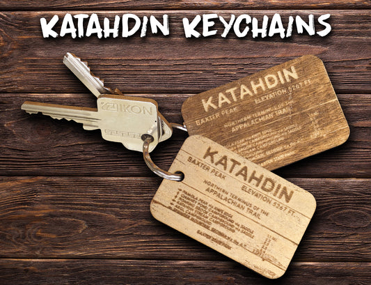 Katahdin Summit Sign Keychains